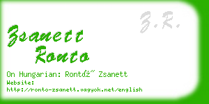 zsanett ronto business card